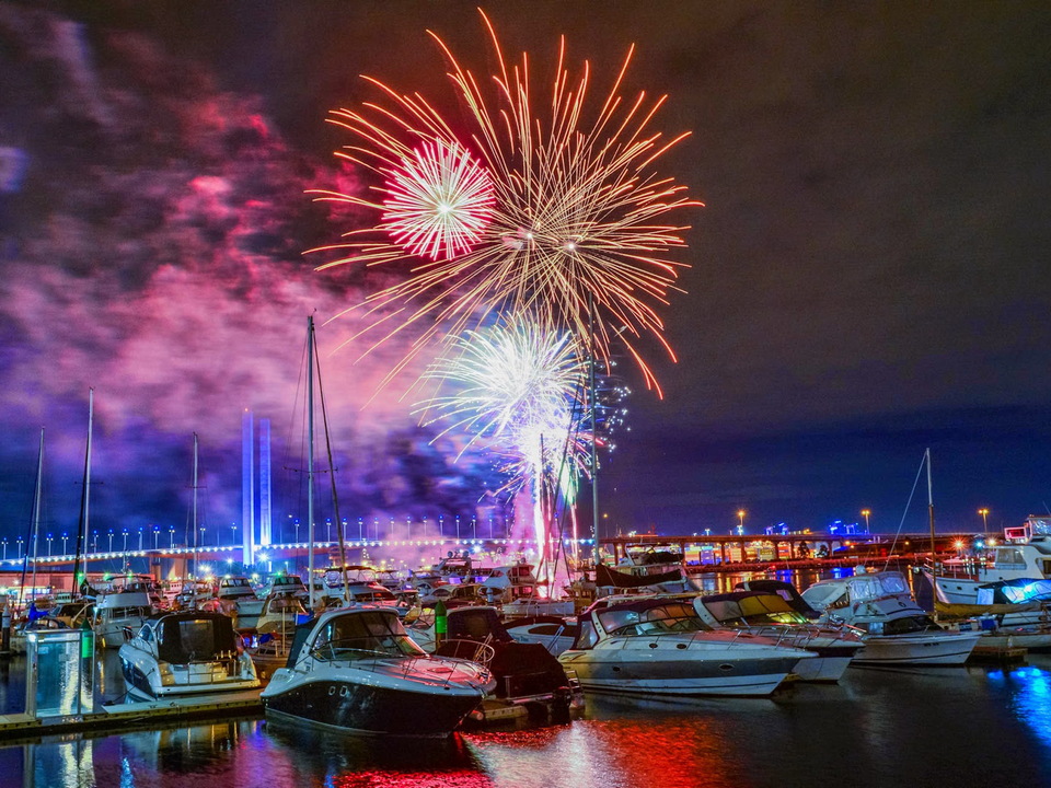Annual Fireworks Festival in July in Docklands
