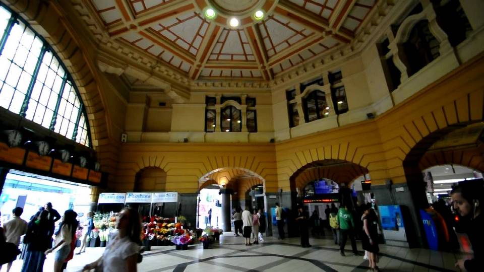 Inside Flinders Street Station