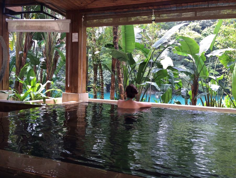 Immerse yourself into the hot water and take a break