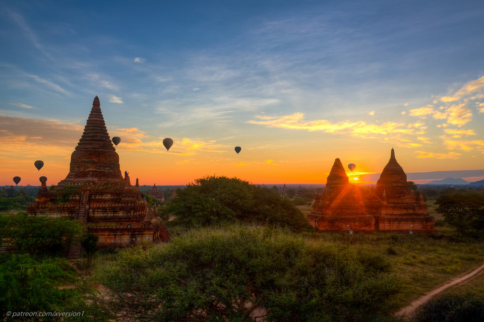 Dawn at Bulethi paya | bagan travel blog