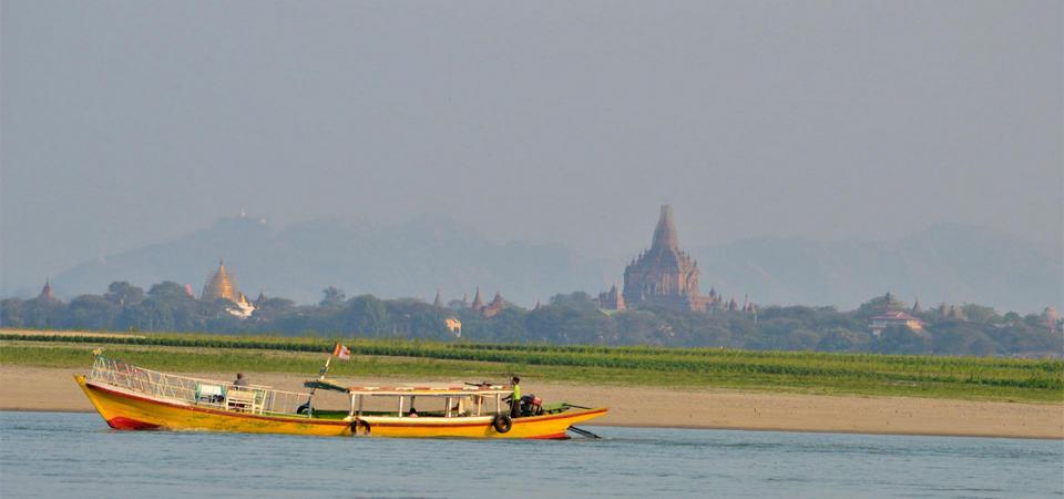 Cruise the Irrawaddy River at Sunset in Bagan