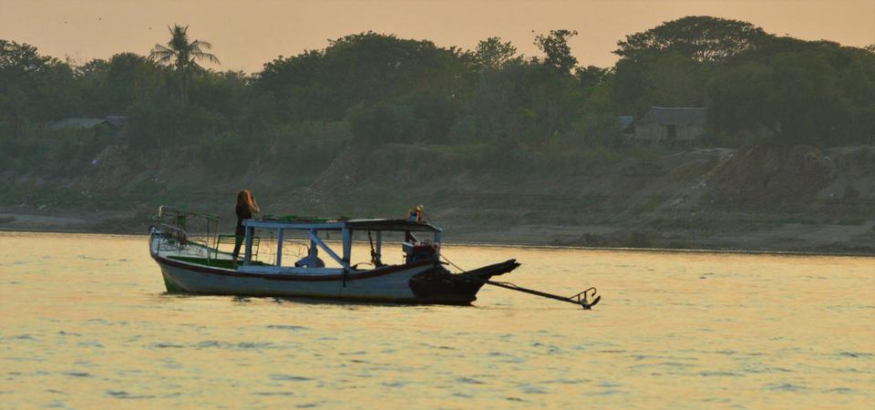 Cruise the Irrawaddy River at Sunset in Bagan