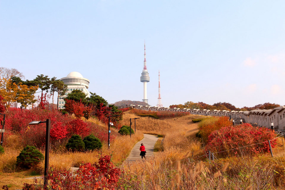 Autumn view of Namsan Seoul Tower
