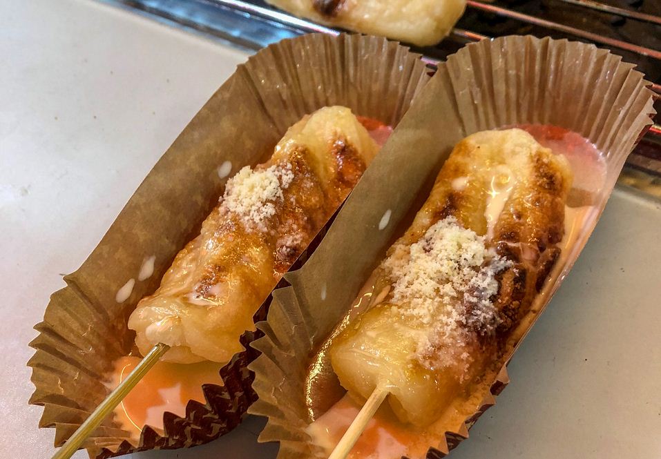 Freshly grilled Taiwanese Mochi in Cheese