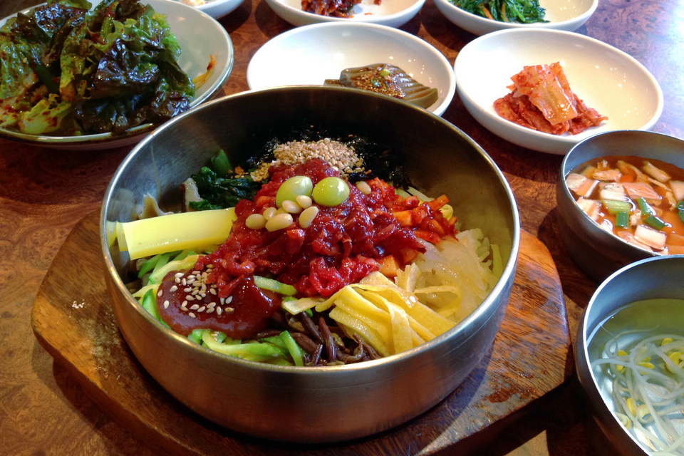 Bibimbap from Hanguk-jip A Jeonju specialty.