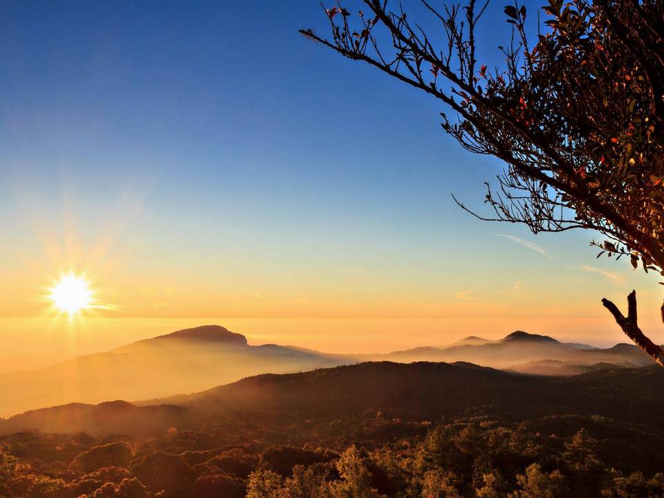 sunset at doi inthanon