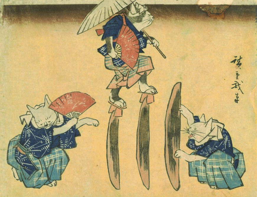 45_hiroshige_cat-crossing-to-eat