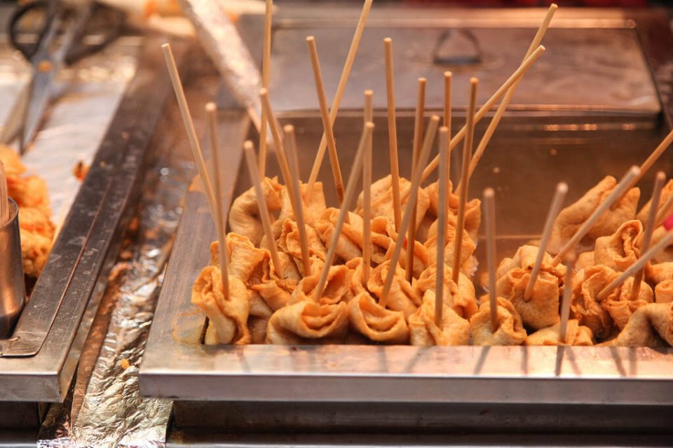 Korean street food odeng fish cake