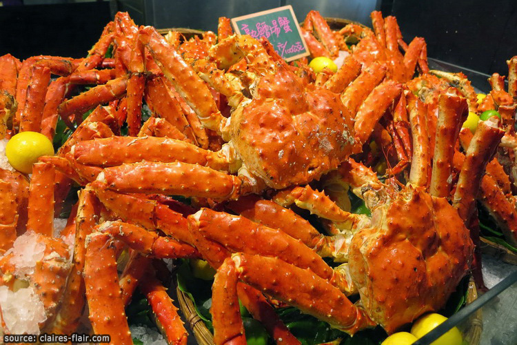 steamed king crab taipei fish market