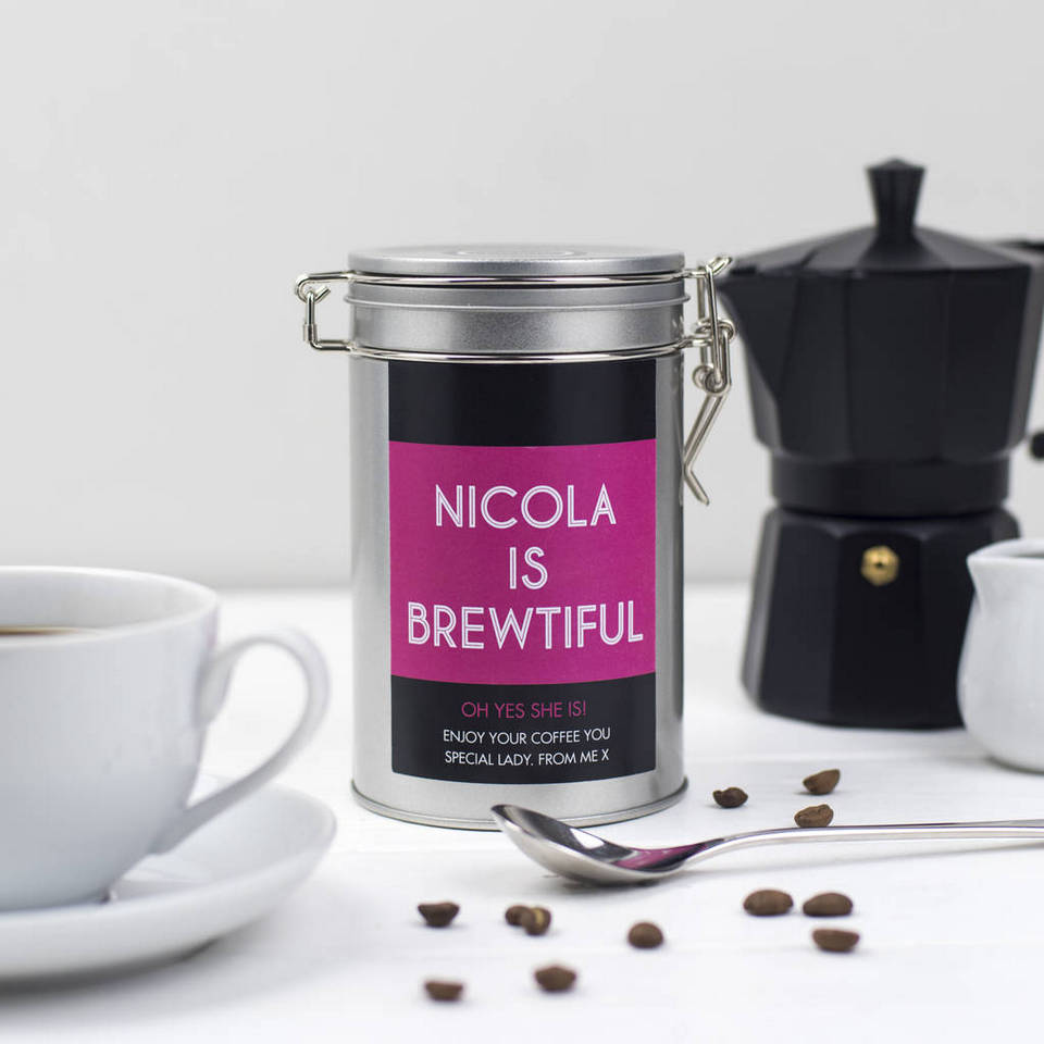 Coffee Gift Tin With Personalised Message