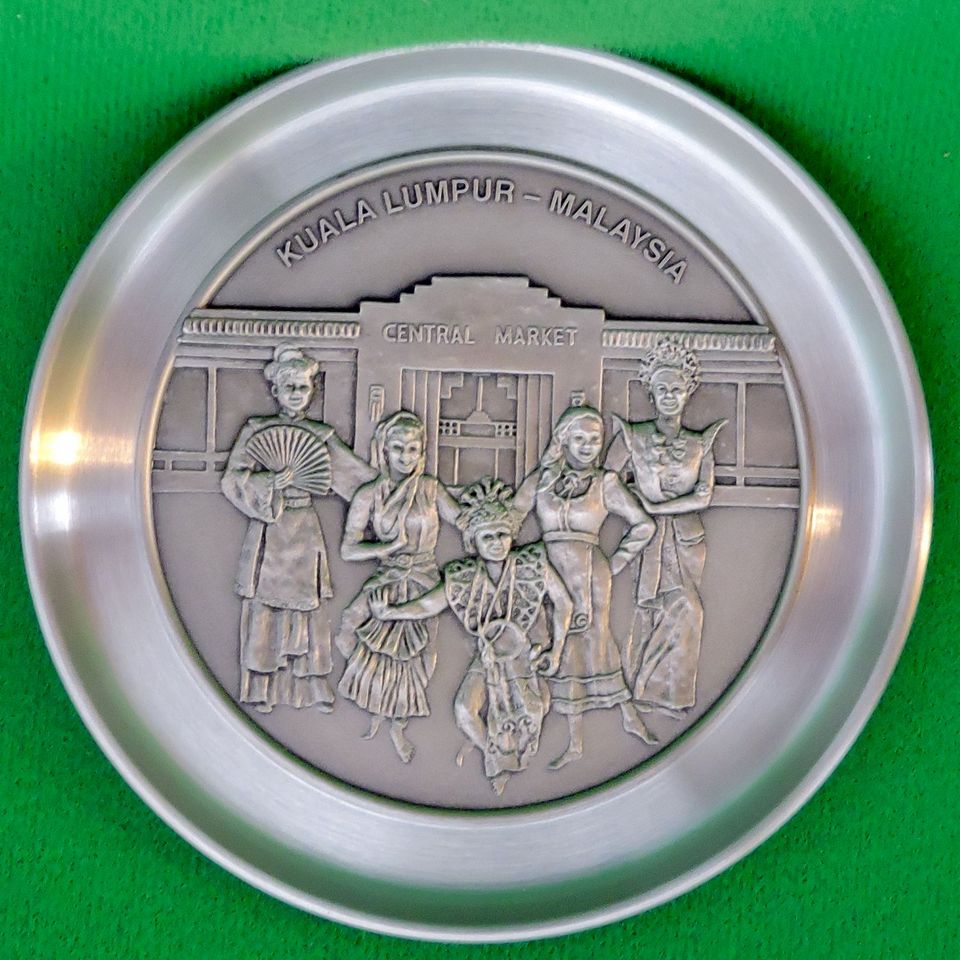 Royal Selangor Sculpted Solid Pewter Coaster, Kuala Lumpur, Malaysia