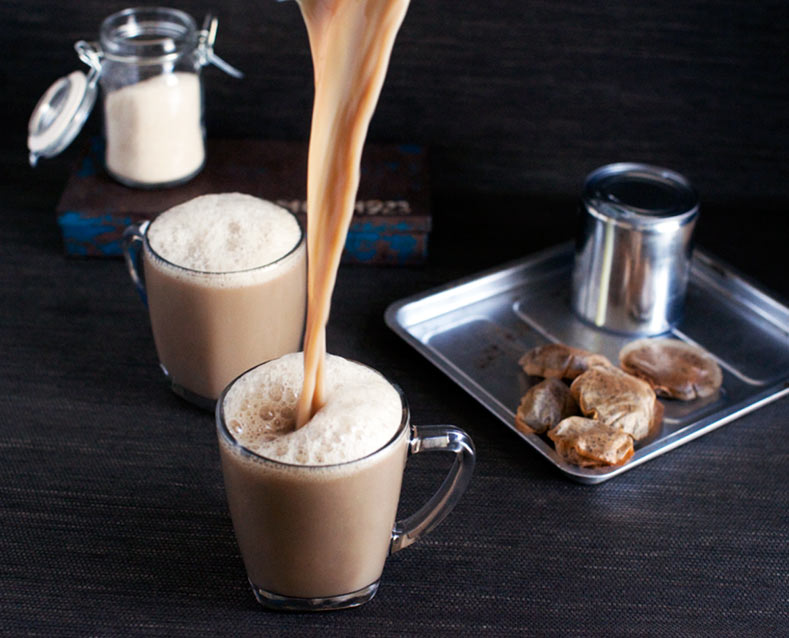 Teh Tarik (or pull tea), originating from Malaysia