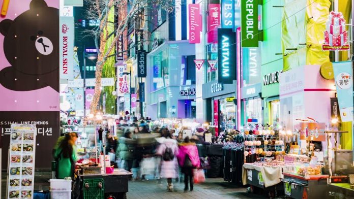 Myeongdong night market Myeongdong night market