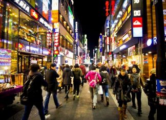 Myeongdong night market,
