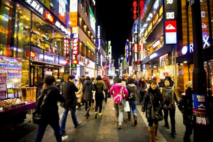 Myeongdong night market, Myeongdong night market,