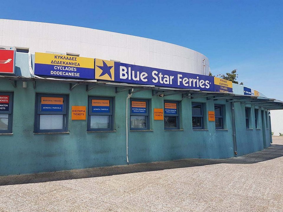 Blue Star Ferries – Port Ticketing Booth (Gate E1)