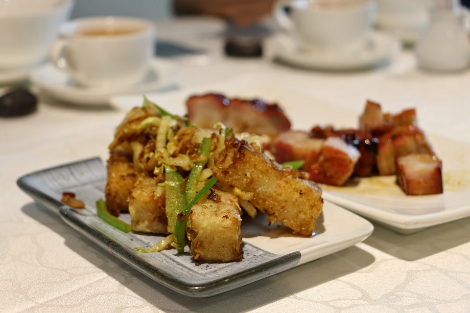 Sauteed turnip pudding in XO chilli sauce, Tsui Hang Village, Hong Kong