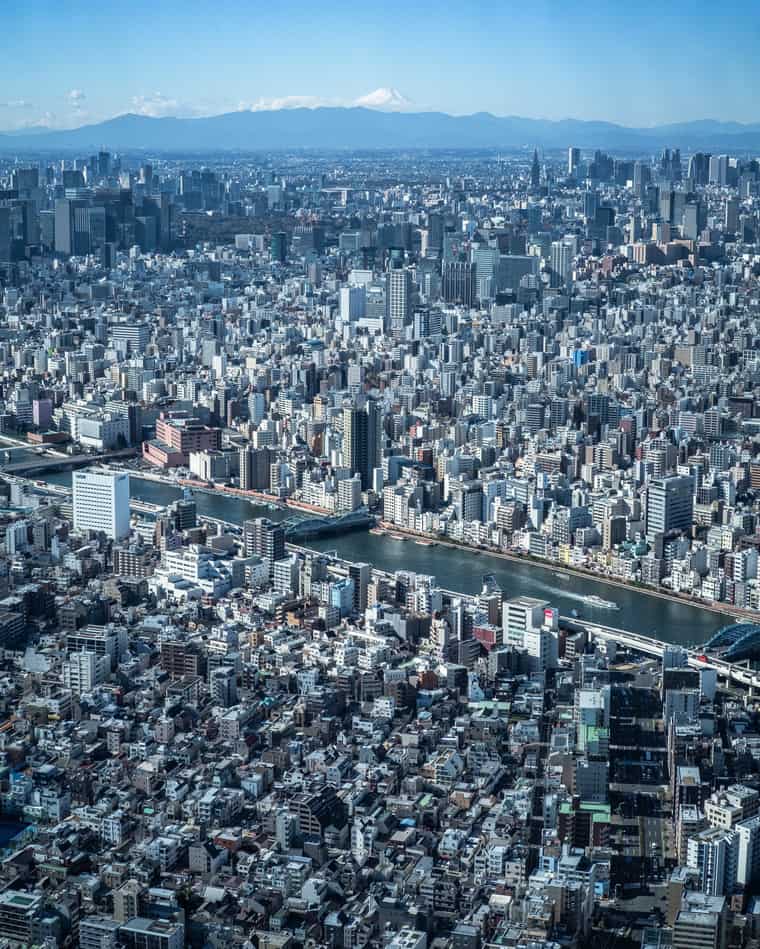 Tokyo city seens from Skytree tower.