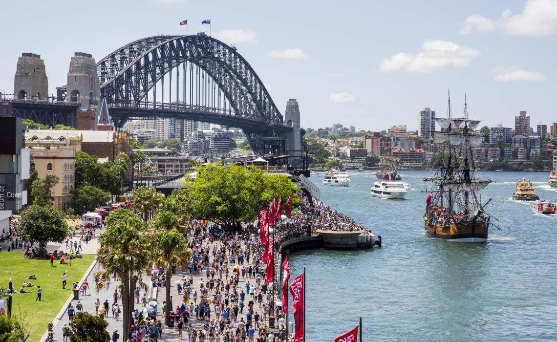 Sydney Foreshore at Circular Quay on Australia Day 2016
