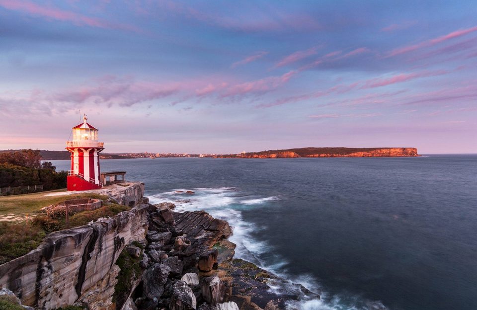 Sydney Harbour National Park Hornby lighthouse and South Head.