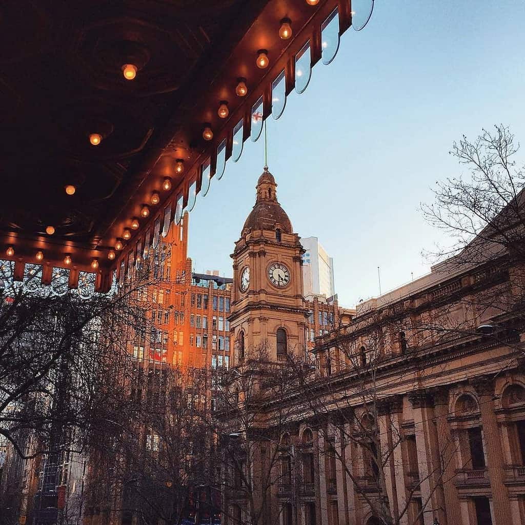 A mix of modern and ancient in central Melbourne.