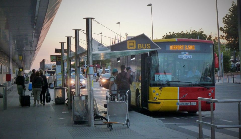 Bus at ibiza airport