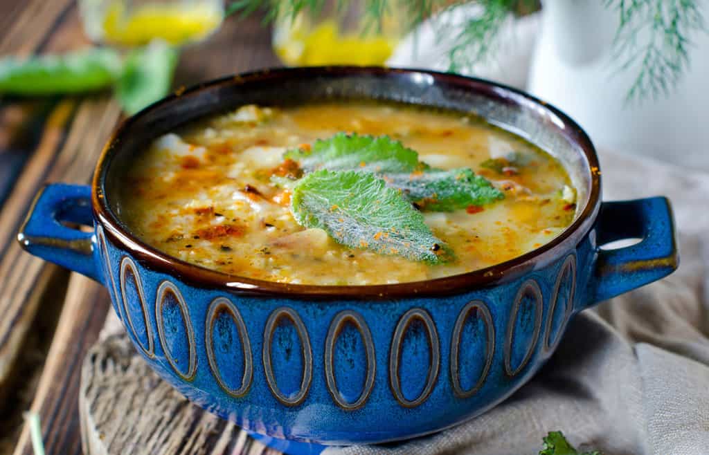 An attractive curry bowl from taste to color.