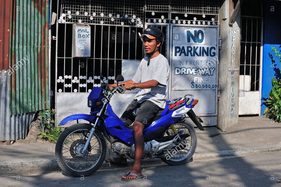 Motor Cycle Taxi Rider Cebu City Philippines