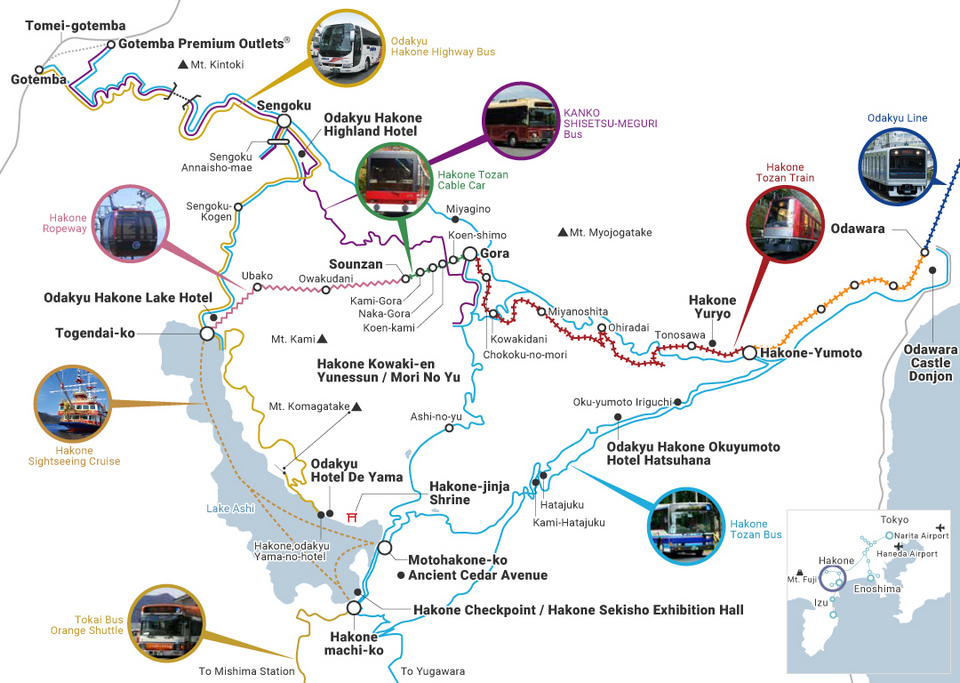 Hakone Area Map ,hakone travel blog,hakone travel guide,hakone blog,2 days in hakone,hakone 2 day itinerary