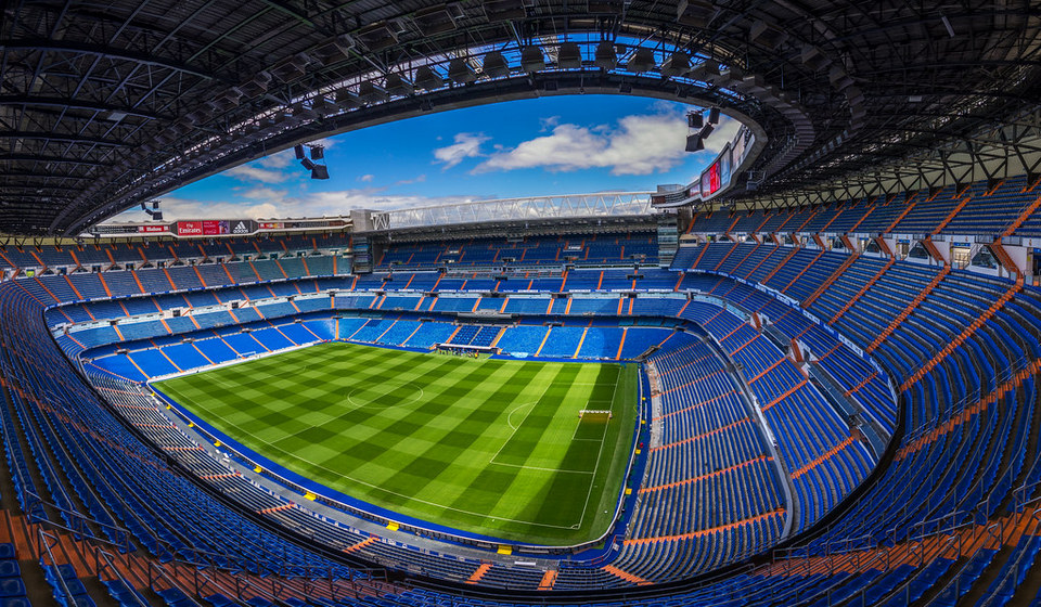 inside Santiago Bernabeu stadium