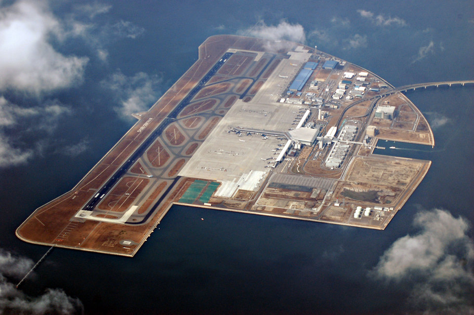 Nagoya Airport is built on an artificial island.
