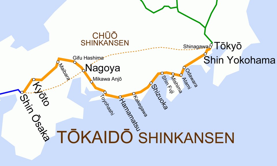 shinkansen from tokyo to nagoya