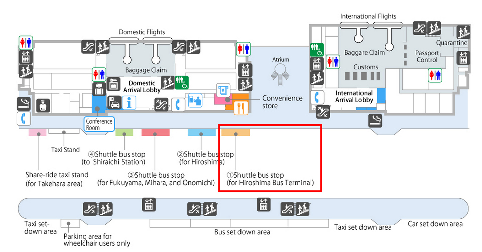 Hiroshima Airport Bus Stops