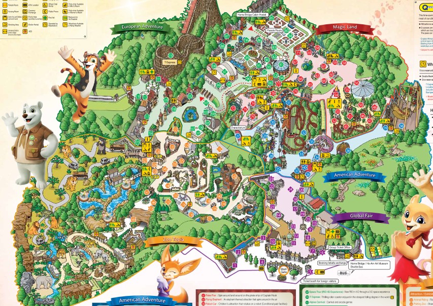 Everland Theme park Map