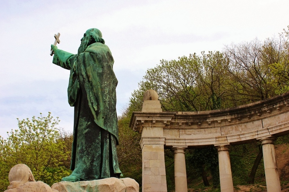 Statue of St. Gellert, for whom the hill was named
