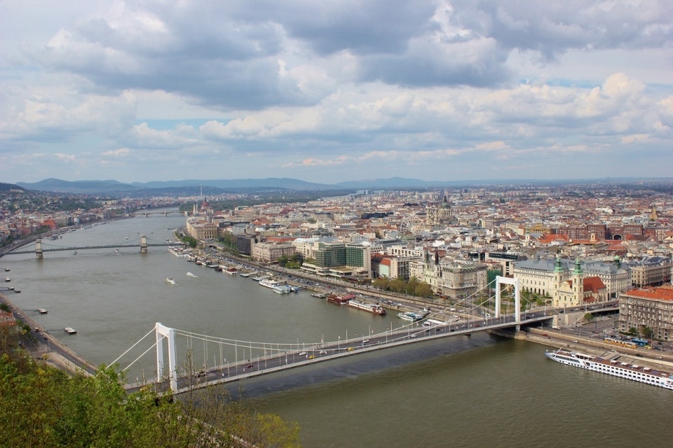 View of Elizabeth Bridge and Budapest