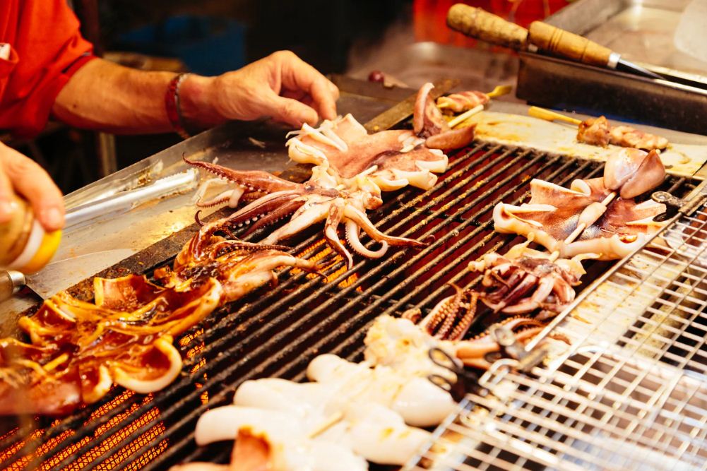 Grilled squid