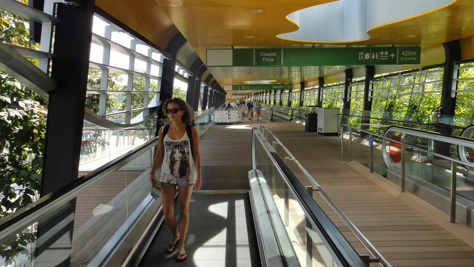 Take the electric board walk to Sentosa island