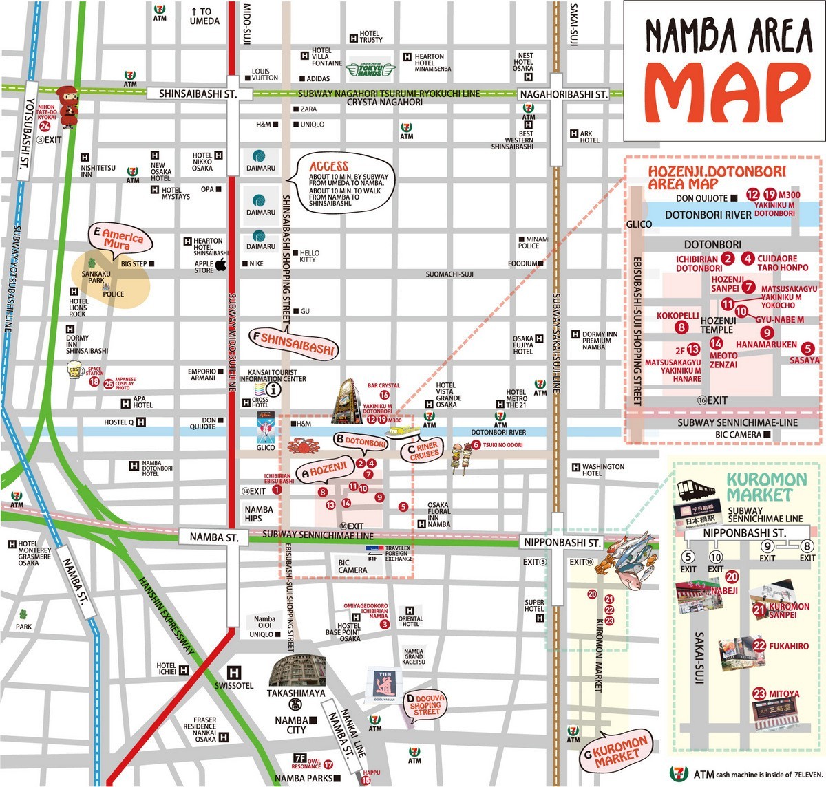 namba area map