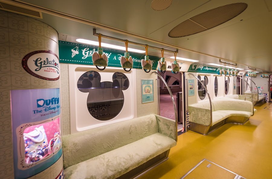 inside monorail tokyo disney
