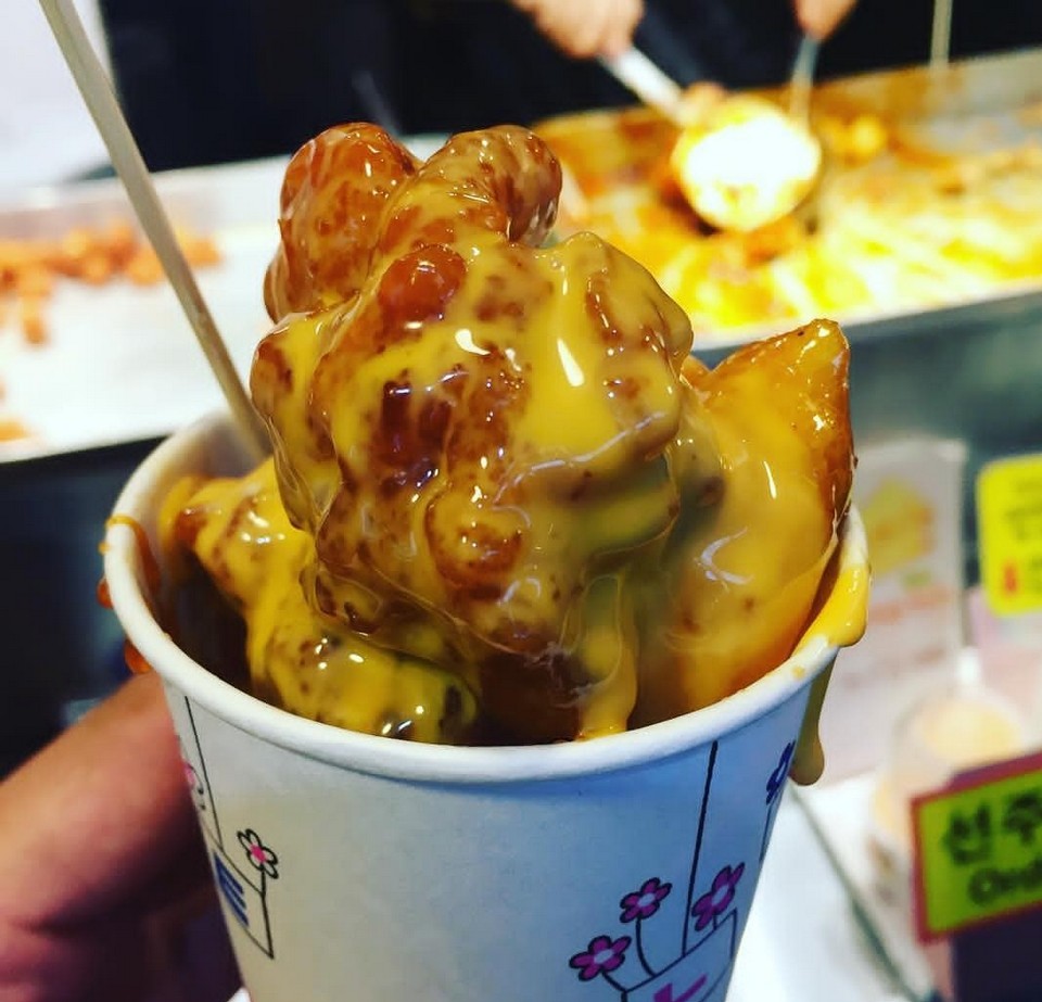 chicken fried cheese hongdae