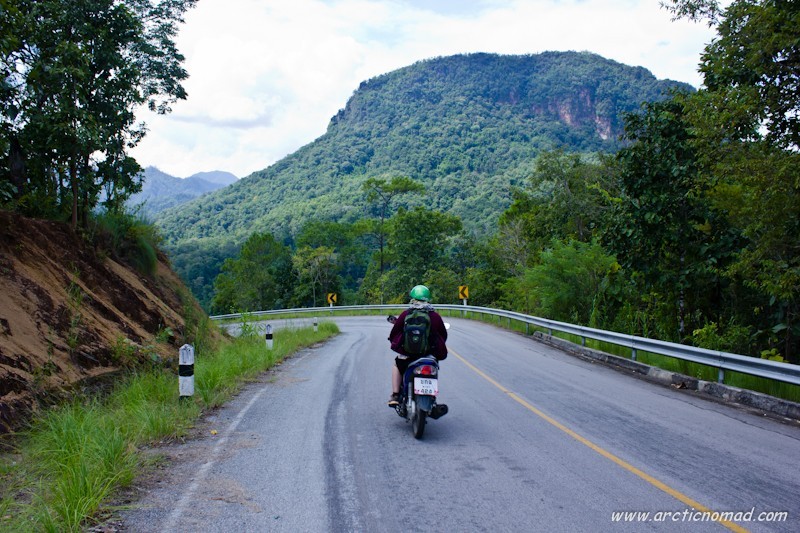 The twisting mountain road from Chiang Mai to Pai