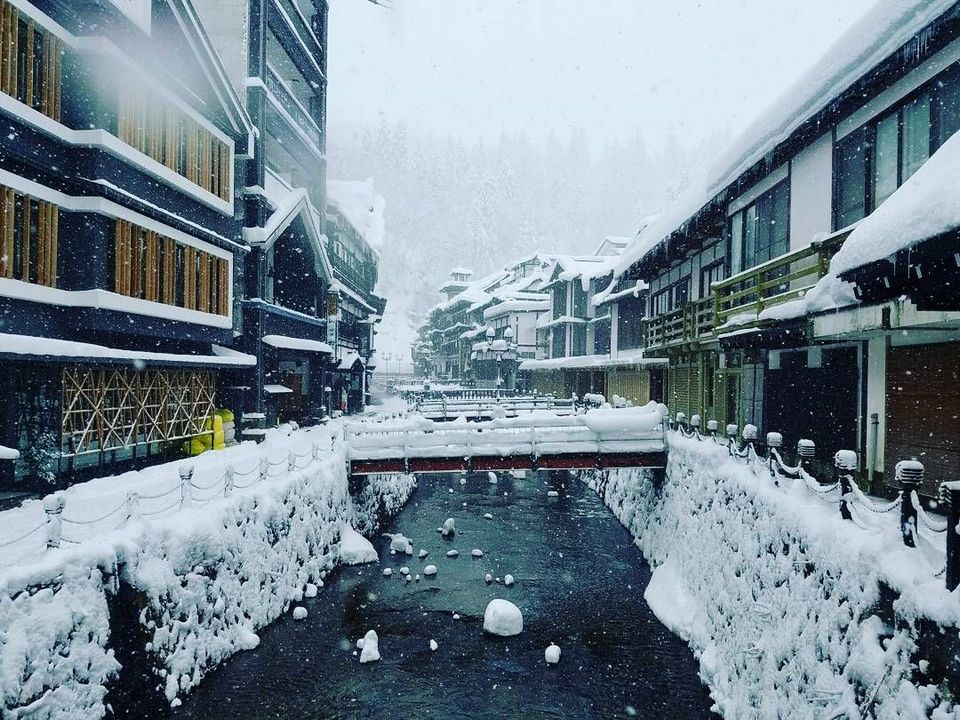 Full snow on roofs