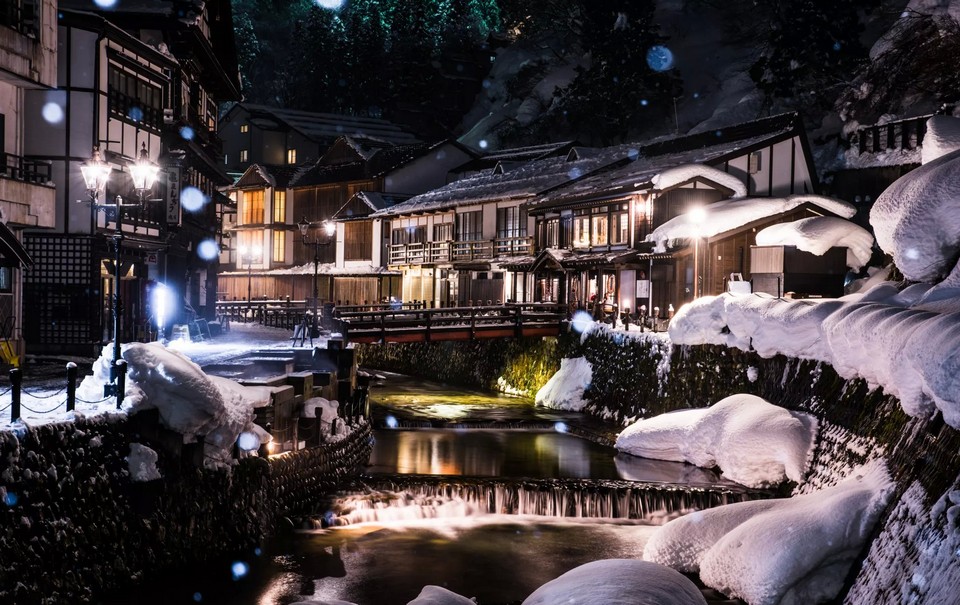 Ginzan-Onsen-Yamagata in winter