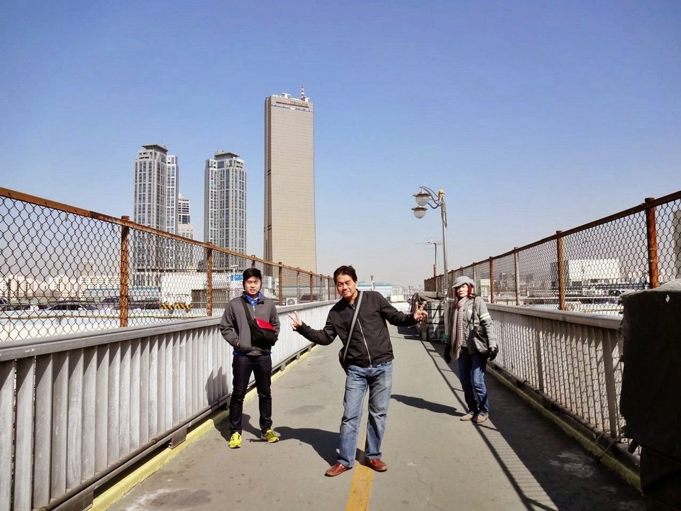 Pass over the bridge to reach the fish market