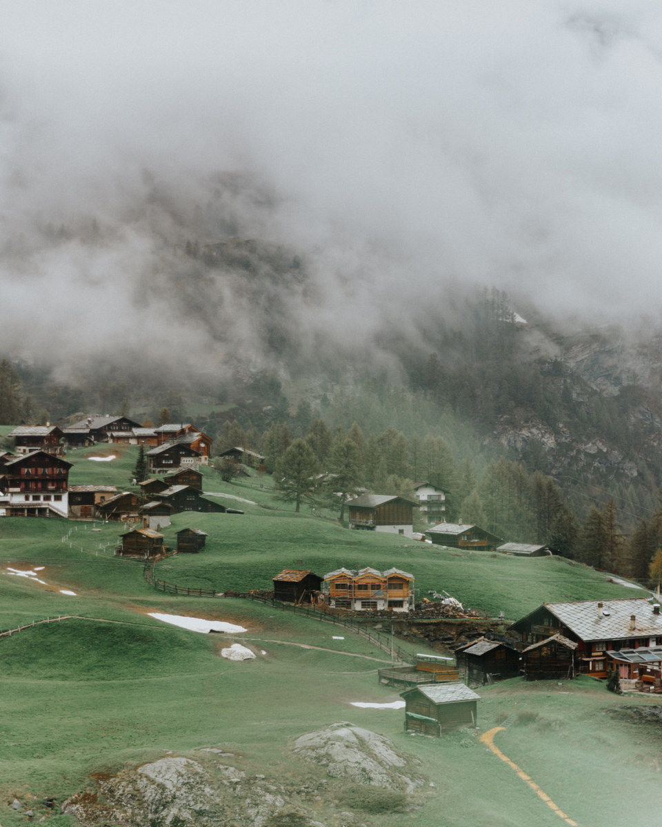 View from the cable car to Matterhorn Glacier Paradise