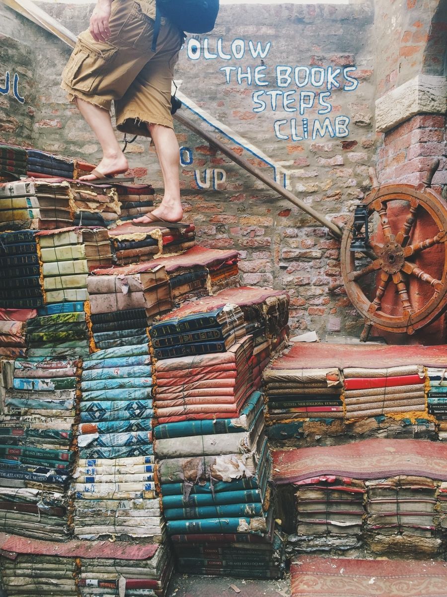 An vintage bookstore in Venice