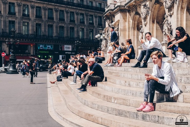 Outside the Garnier Opera House