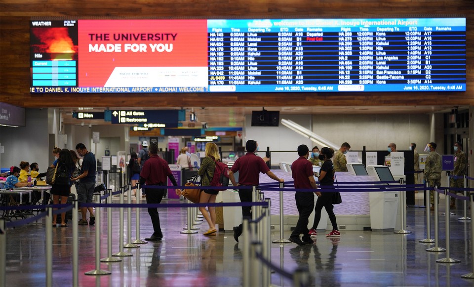 Daniel K Inouye International Airport Interisland terminal COVID