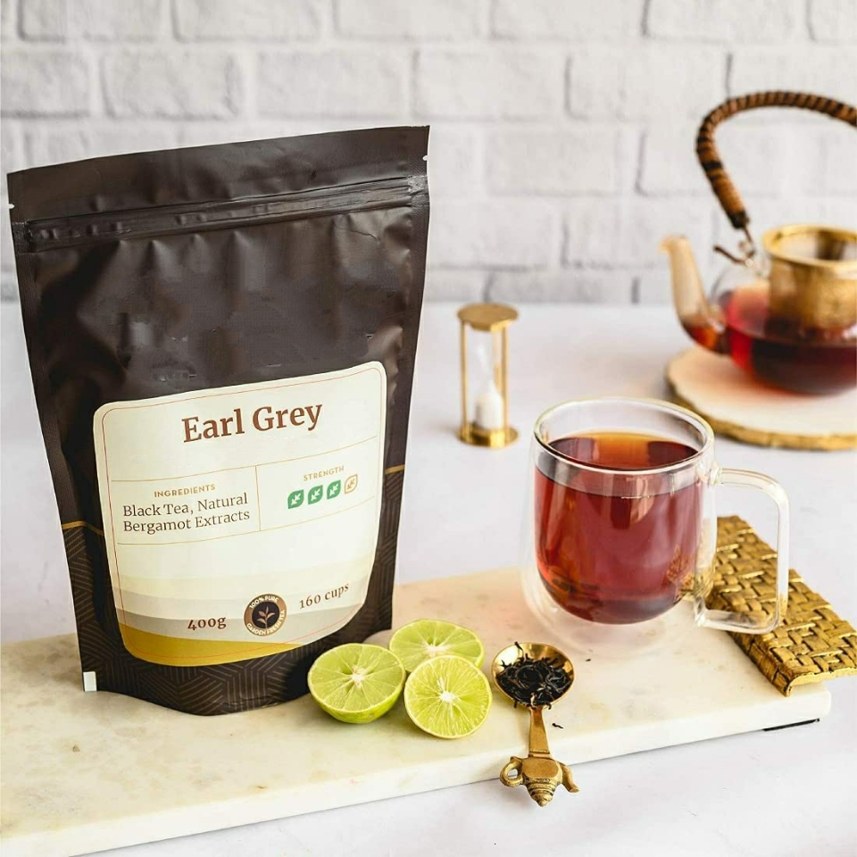Earl Grey Black Tea for Healthy Teeth & Stress Burst